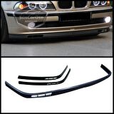 BMW 5 Serisi E39 1995-2004 Uyumlu Üniversal Laguna Lip Esnek Ön Lip 2 Parça Tampon Altı Dil Karlık Ön Ek
