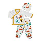 Hello Baby 0 Ay + Yenidoğan Arabalı Set Açık Mavi