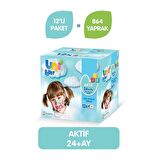 Uni Baby Aktif Islak Mendil Havlu 12 x 72 Yaprak  864 Yaprak 