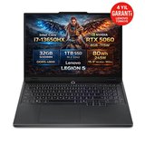 Lenovo Legion 5 15IRX10 Intel Core I7-13650HX 32GB 1TB SSD RTX 5060 8GB 15.3" WUXGAA (1920X1200) IPS 165Hz 115W Freedos Taşınabilir Bilgisayar 83LY00PYTR