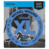 D'Addario EJ21 Nickel Wound, Jazz Light, 12-52 012-052 Takım Tel Elektro Gitar Teli