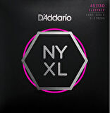 D'Addario NYXL45130, Set Long Scale, Regular Light 5-String, 45-130 Takım Tel 5 Telli Bas Gitar Teli 045-130