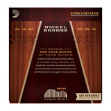 D'Addario NB1047 Nickel Bronze Acoustic Guitar Strings, Extra Light, 10-47 Takım Tel Akustik Gitar Teli 010-047