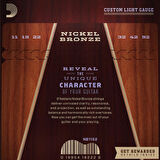 D'Addario NB1152 Nickel Bronze Acoustic Guitar Strings, Custom Light, 11-52 Takım Tel Akustik Gitar Teli 011-052