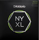 D'Addario NYXL45125 Light Top/Medium Bottom 5-String / Long Scale Set Bas Gitar Teli 45-125