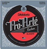 D'Addario EJ45FF Pro-Arté Carbon, Dynacore Basses, Normal Tension Takım Tel Klasik Gitar Teli