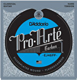 D'Addario EJ46FF Pro-Arté Carbon, Dynacore Basses, Hard Tension Takım Tel Klasik Gitar Teli