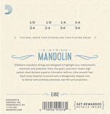 D'Addario EJ62 80/20 Bronze Mandolin Strings, Light Takım Tel Mandolin Teli 10-34