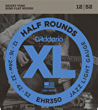 DAddario EHR350 Half Round Jazz Light Elektr Gitar Teli 012-052