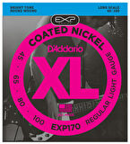 D'Addario EXP170 Coated Nickel Wound Bass, Light, 45-100, Long Scale Takım Tel Bas Gitar Teli 045-100
