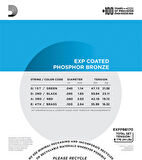 D'Addario EXPPBB170 Coated Phosphor Bronze Acoustic, Long Scale, 45-100 Takım Tel Akustik Bas Gitar Teli 045-100