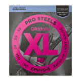 D'Addario EPS170-5 ProSteels 5-String Bass, Light, 45-130, Long Scale Takım Tel 5 Telli Bas Gitar Teli 045-130