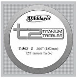 D'Addario T2 Titanium Normal Single String T4503 - Sol Tek Tel Klasik Gitar Tek Tel