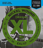 D'Addario EXL117 Nickel Wound, Medium Top/Extra-Heavy Bottom, 11-56 011-056 Takım Tel Elektro Gitar Teli