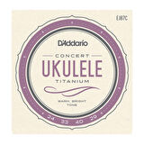 D'Addario EJ87C Titanium Ukulele, Concert Takım Tel Ukulele Teli