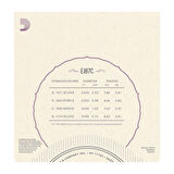 D'Addario EJ87C Titanium Ukulele, Concert Takım Tel Ukulele Teli