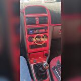 Opel Astra G uyumlu Kırmızı Full Set,MANUEL vites uyumlu Torpido Kaplama, Maun Kaplama (Kırmızı)