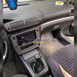 Volkswagen Passat B5 uyumlu, Gri Karbon Full Set Torpido Konsol Maun Kaplama (Gri Karbon)