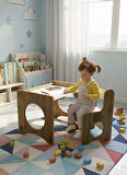Montessori Çocuk Oyun & Aktivite ve Çalışma Masa ve Sandalyesi