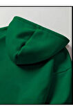 Paris Dikey Kapüşonlu Cepli Sweatshirt