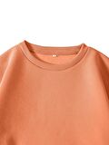 Kadın Oversize Bisiklet Yaka Basic Düz Sweatshirt