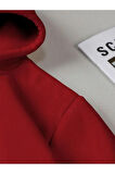 Kulaklık Baskılı Kapüşonlu Cepli Sweatshirt