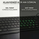 Arapça Karanlıkta Parlayan 3D Klavye Etiketi – UV Transfer, Şeffaf, Kabartmalı Harfler, İz Bırakmaz, Işıksızda Görünür Beyaz