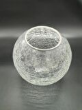 GLOB AVİZE CAMI.ŞEFFAF RENKTE.Çatlatılmış desenli.(Çap:15.00cm-Duy yuvası:7.00cm)