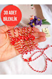 30 ADET AYYILDIZLI FİMO MARTENİÇKA 19 MAYIS TEBRİK KARTLI BİLEKLİK HEDİYE BAHAR BİLEKLİĞİ