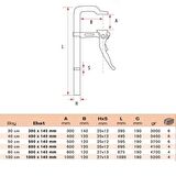 BULUT Hızlı Tip Dövme Çelik İşkence 40 cm 400x140 mm