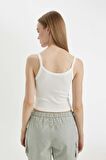 DeFacto Coool Fitted Vücuda Oturan Fitilli Kaşkorse Askılı Basic Düz Atlet B0563AX24AUWT32