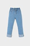 Kız Bebek Paperbag Duble Paça Jean Pantolon