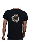 Bulldog T-shirt %100 Pamuklu Siyah Penye Basic Erkek Tişört