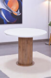 Bohem Yuvarlak Lak Panel Mutfak Masası 100cm