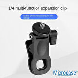 Microcase Çok Amaçlı Kıskaçlı 1/4 Vida başlıklı Tutucu Oval Tasarım Başlık - SİYAH AL5001