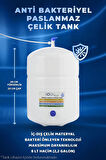 Mil Su Arıtma Cihazı Pompalı 8 Lt Çelik Tanklı Aquaflo Membranlı (DP5-M-A)