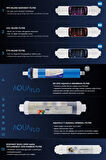 'Mil Su Arıtma Cihazı Pompalı 12 Aşamalı Multimineralli 8 Lt Çelik Tanklı Aquaflo Membranlı (DP12-M-A)