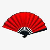 Dodes Plastik Kumaş Yelpaze 12'li Kırmızı