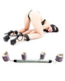 Dodes Fantezi Seksi Deri Borulu Lila El Ayak Kelepçesi