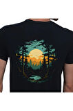 Forest T-shirt %100 Pamuklu Siyah Penye Basic Erkek Tişört