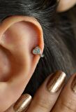 Halka Mini Kalp Tragus Piercing Helix Kıkırdak
