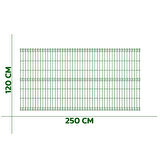 KONAK TEL ÇİT SİSTEMLERİ 1 ADET PANEL ÇİT TELİ 120X250 CM YEŞİL
