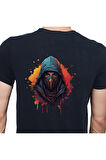 Ninja T-shirt %100 Pamuklu Siyah Penye Basic Erkek Tişört