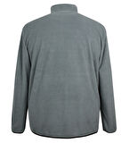 Erkek Büyük Beden Dik Yakalı Fermuarlı 122 Kg-172 Kg Arası İçin Uygun Bedenli Polar Sweat Mont