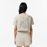 UNITED4 Regular Fit Kadın Krem T-Shirt