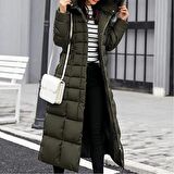 Toridas Günlük Kışlık Tam Boy Şişme Kadın Mont bttr180haki