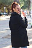Toridas Kışlık Kürklü Kaşe Kadın Kaban 822siyah9