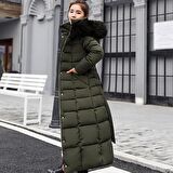 Toridas Günlük Kışlık Tam Boy Şişme Kadın Mont bttr180haki