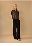 Toridas Keten Günlük Pantolon Düğmeli Ln13siyah