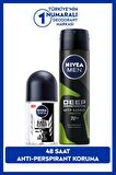 Nivea Men Erkek Sprey Deodorant Deep Dimension Amazonia 150ml Ve Mini Roll-on Deodorant Black&white 25ml